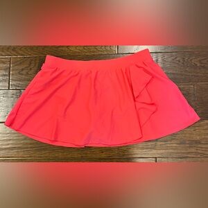 NWT Sweet Escape Women's Coral Pinkish Swimwear Bottoms Skort Size 12
